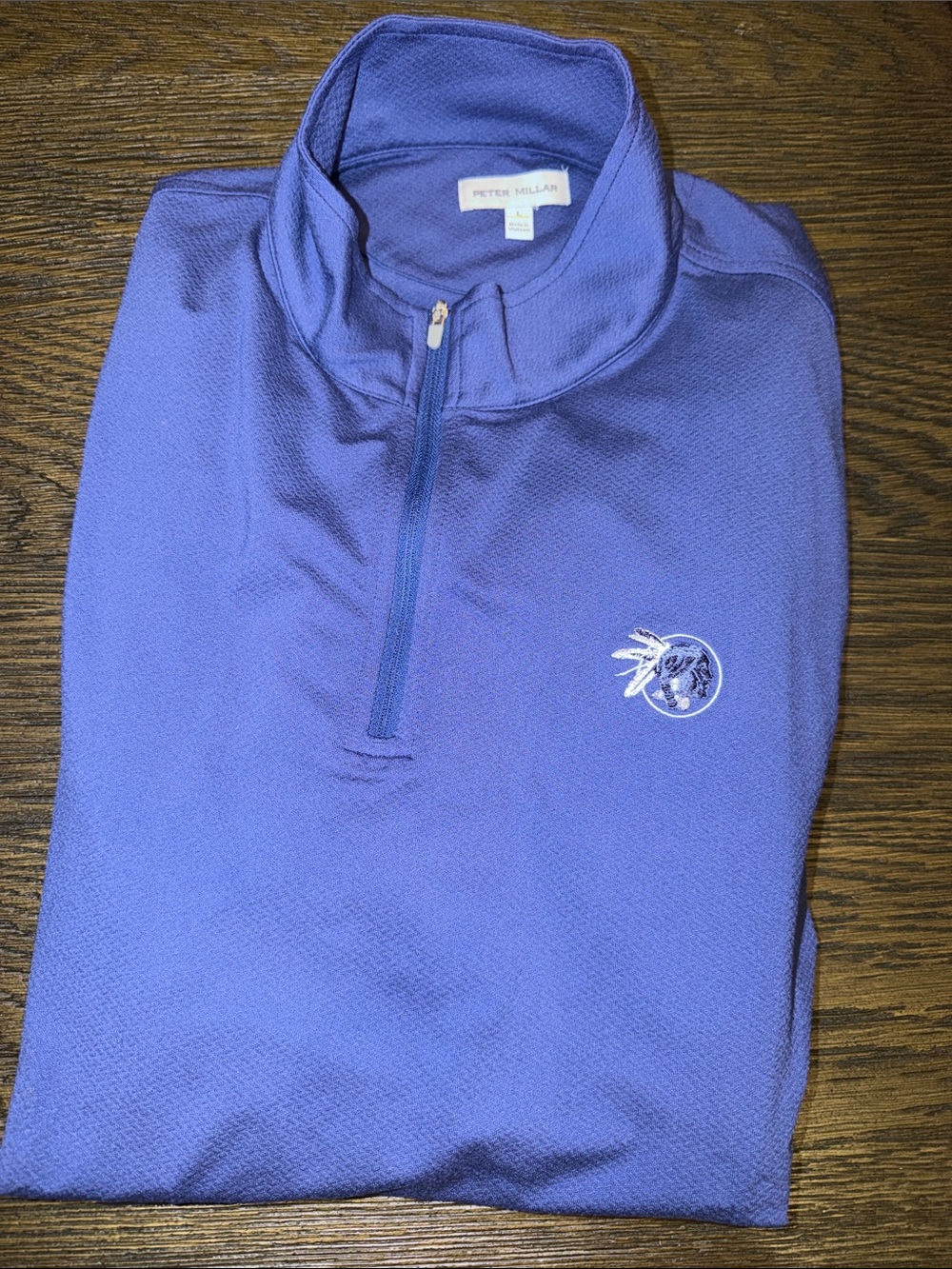 Cherokee Club Peter Millar Men's Blue Quarter-Zip Pullover Sweater